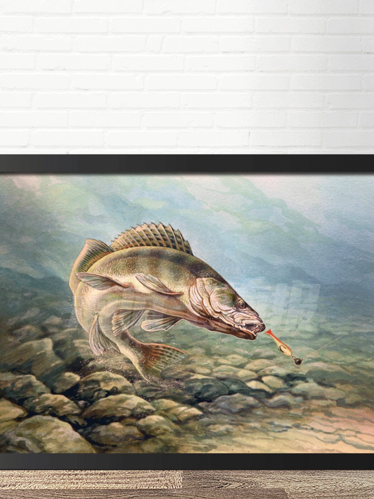 레트로 인 매달려 그림 유럽 스타일의 간단한 입구 거실 장식 그림 낚시 포스터 맞춤형 낚시 스티커 2