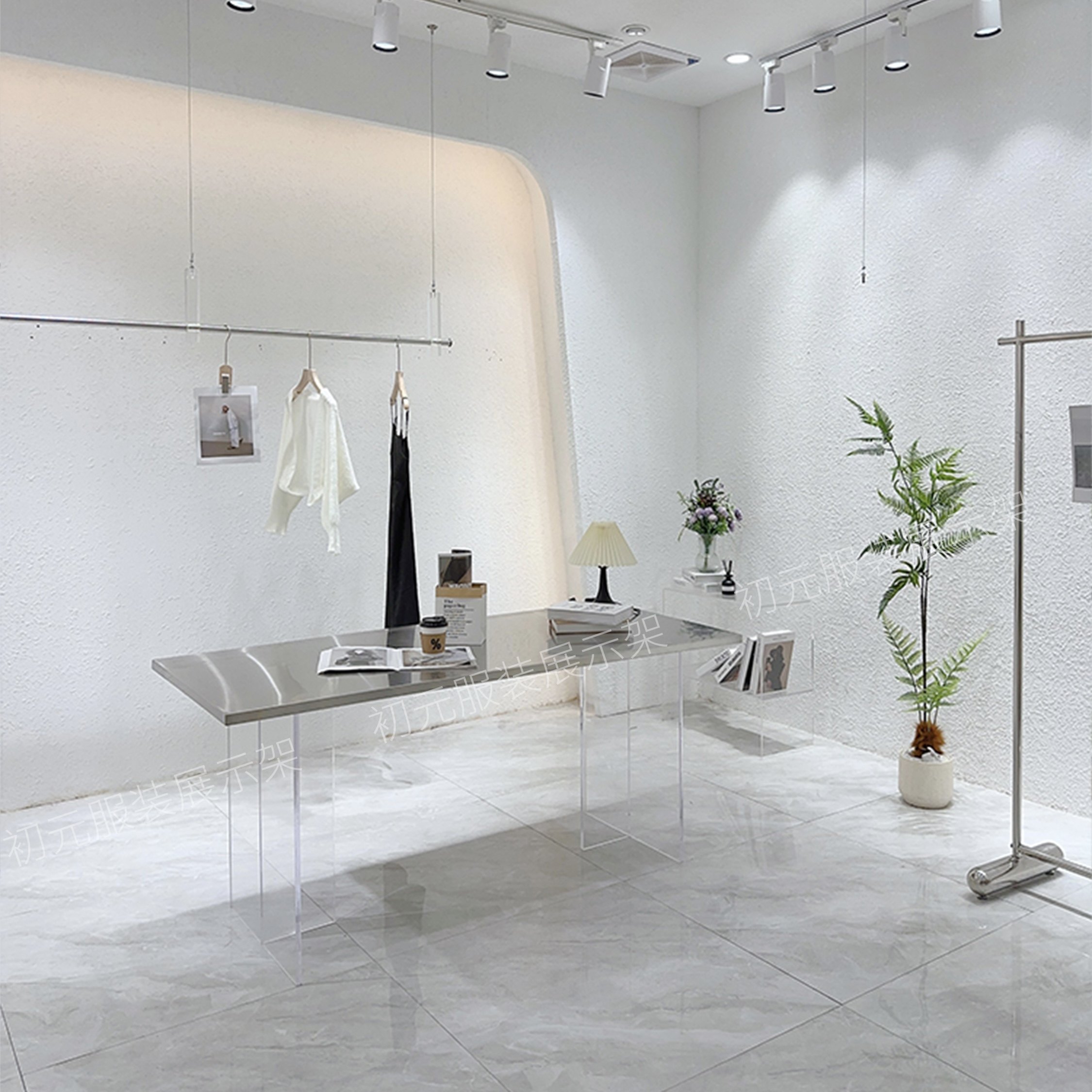 服装店亚克力中岛展示台