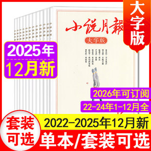2022年1 12月现货 12月 杂志2025年1 青春文学书籍人文历史散文古诗词过期刊 小说月报大字版