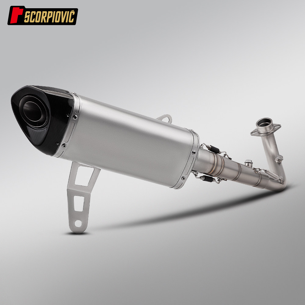 摩托车踏板车排气管全段改装 适用于升仕368G前段尾段排气管套装