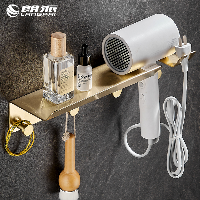 免打孔置物收纳不锈钢吹风机架