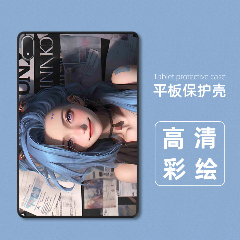 适用一加平板2 Pro保护套可爱动漫OnePlus Pad防摔外壳GO硅胶软卡通PRO报纸女孩