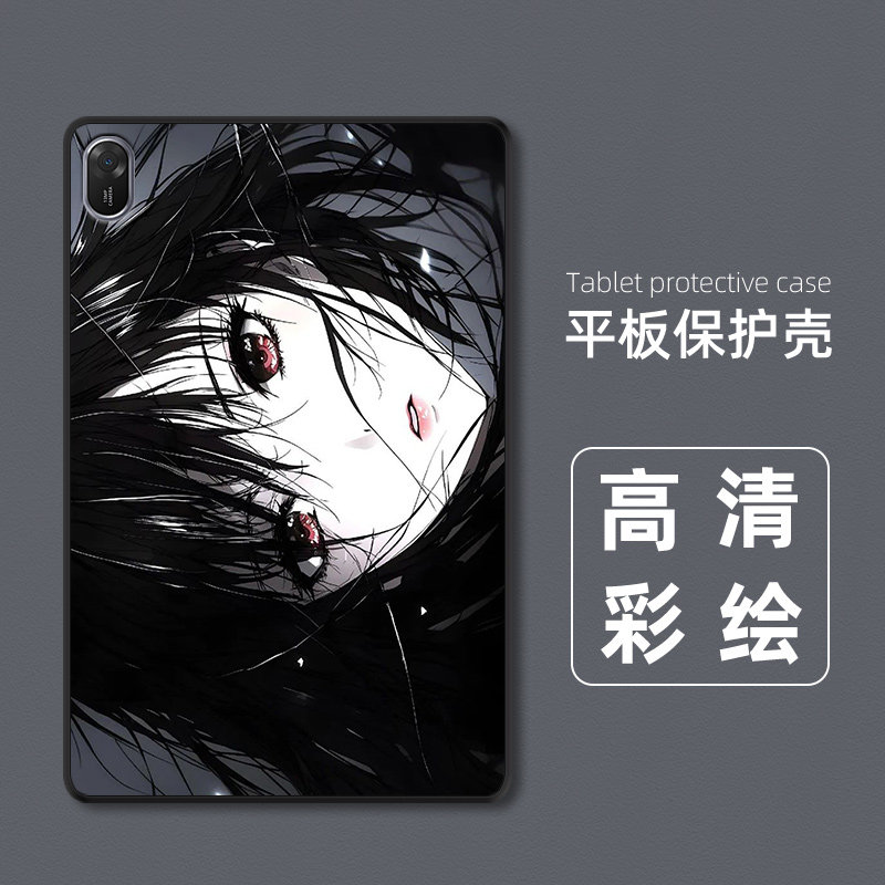适用华为MatePad 11.5 2026保护套轻薄软TXZ-W10平板外壳W20柔光版防摔黑白风女孩