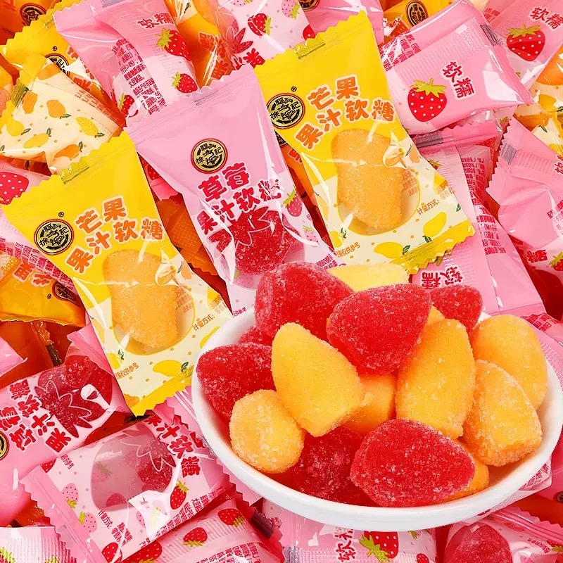 徐福记果汁软糖500g散称水果糖结婚庆喜糖儿童学生混合芒果草莓糖