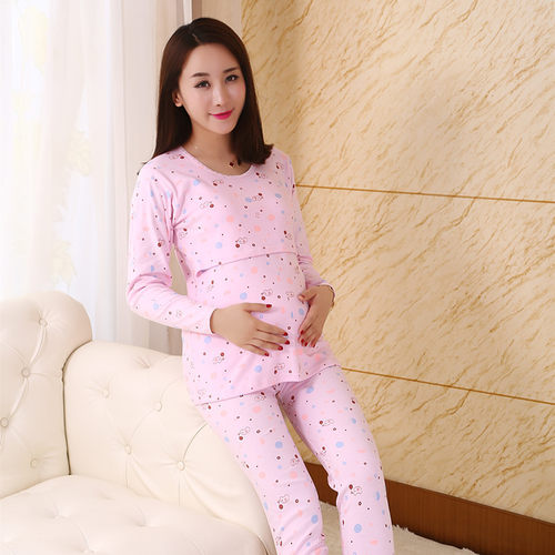 孕妇秋衣纯棉托腹套装纯棉单件