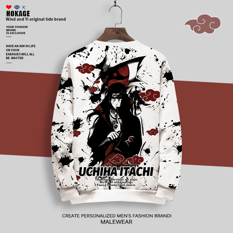 圆领卫衣外套男生火影忍者cos服痛衣休闲加厚长袖T恤大码加肥上衣