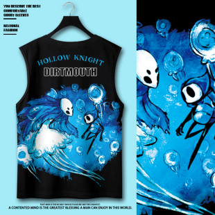 空洞骑士Hollow t恤男青少年宽松背心运动坎肩 Knight游戏周边无袖