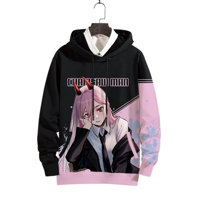 电锯人联名卫衣男秋冬款加绒