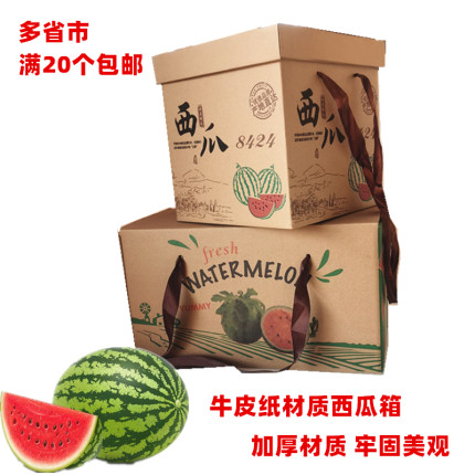 1个装西瓜包装箱子定做4个装纸托2个装8424西瓜专用箱礼品盒包邮