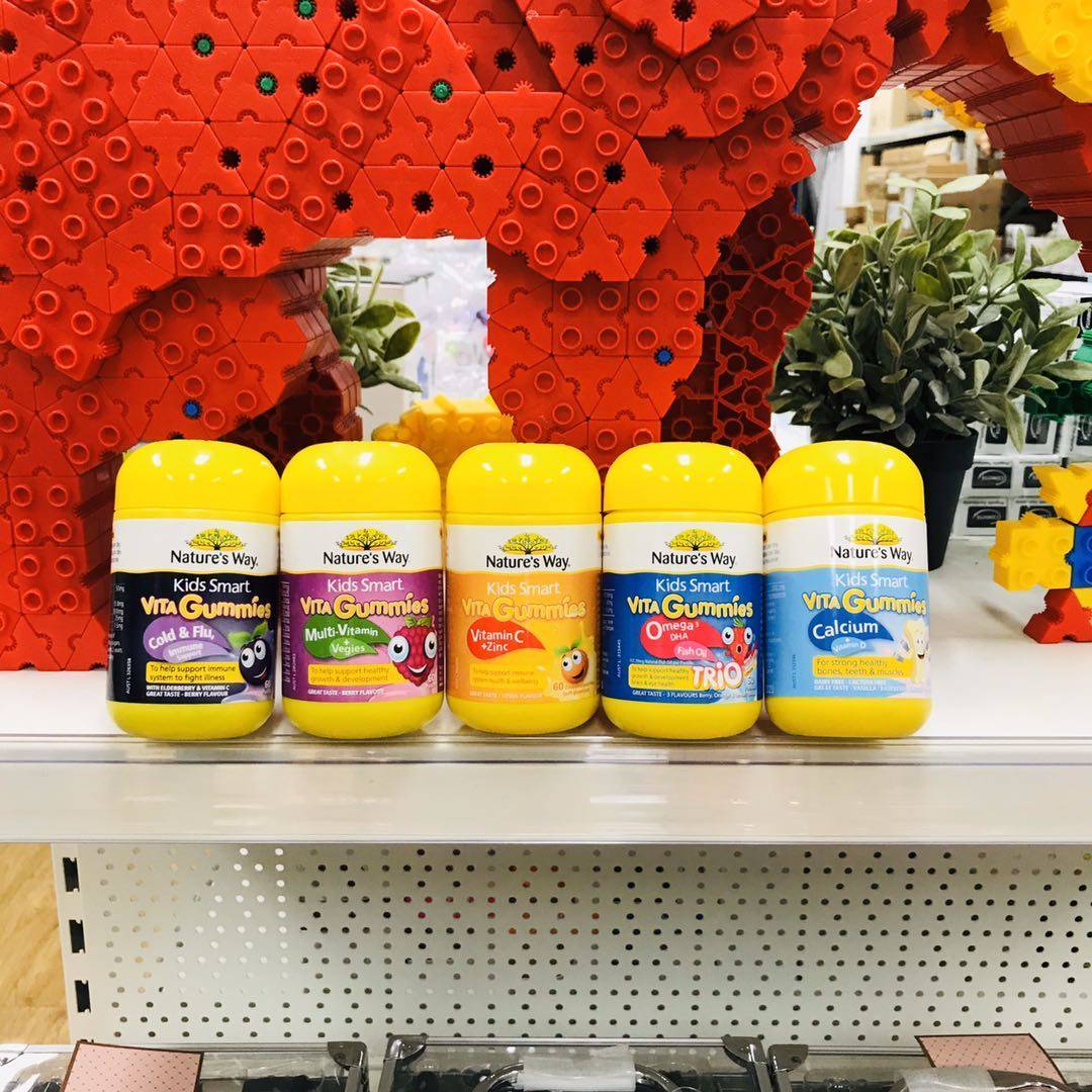 桓游澳洲Nature's way佳思敏儿童维生素宝宝偏食挑食VC软糖60粒