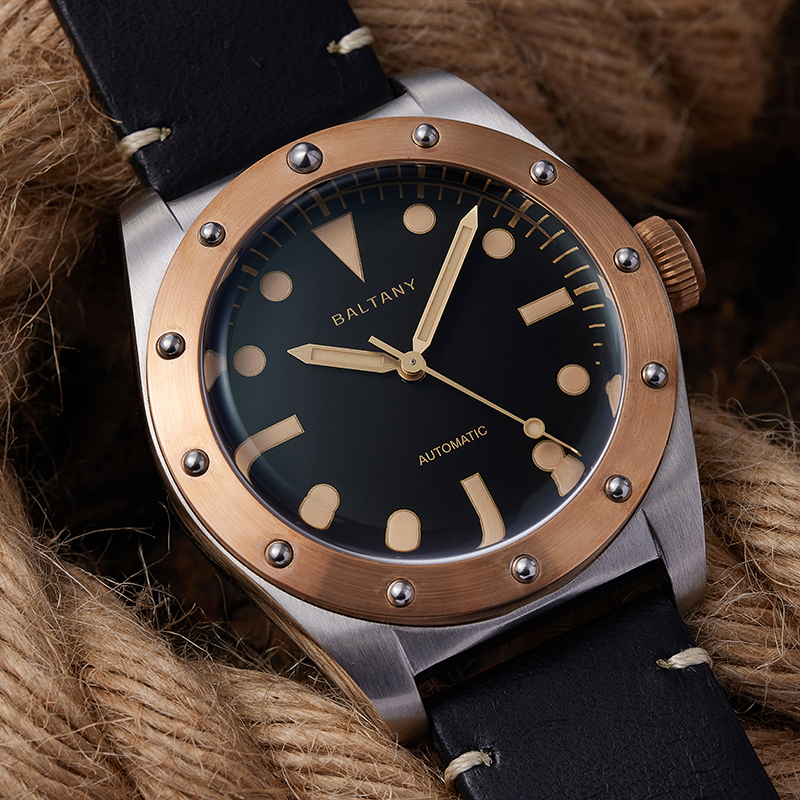 宝泰尼原创设计复古风格锡青铜精钢200M防水S4030自动机械手表 手表 国产腕表 原图主图