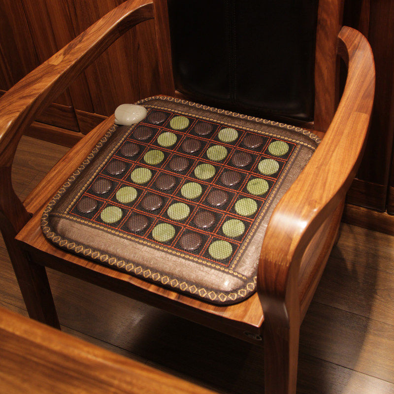 正品玉石坐垫锗石托玛琳保健加热座垫办公室加热办公室老板椅坐垫