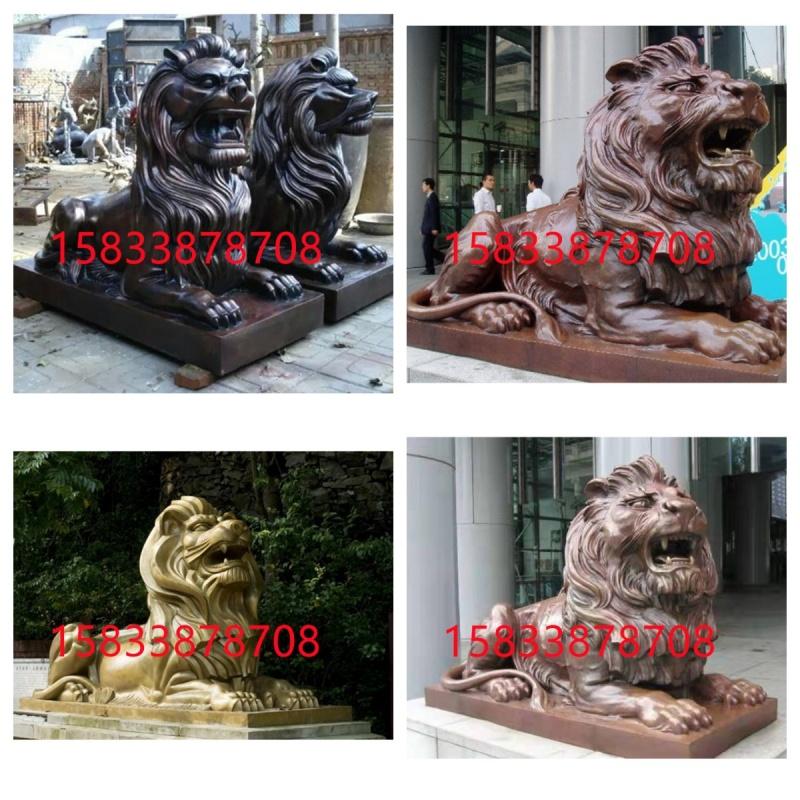 广场铸铜狮子雕塑公园大型故宫