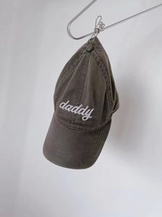 高品质24新款 ins daddy字棒球帽鸭舌帽纯棉百搭刺绣磨毛字母美式