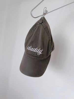 高品质24新款daddy字棒球帽鸭舌帽纯棉百搭刺绣磨毛字母美式ins