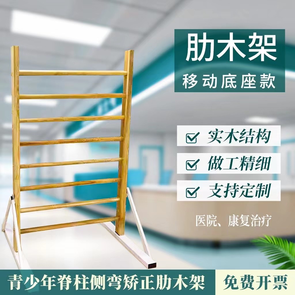 康复训练肋木架施罗斯脊柱侧弯体操锻炼引体向上专用移动底座款