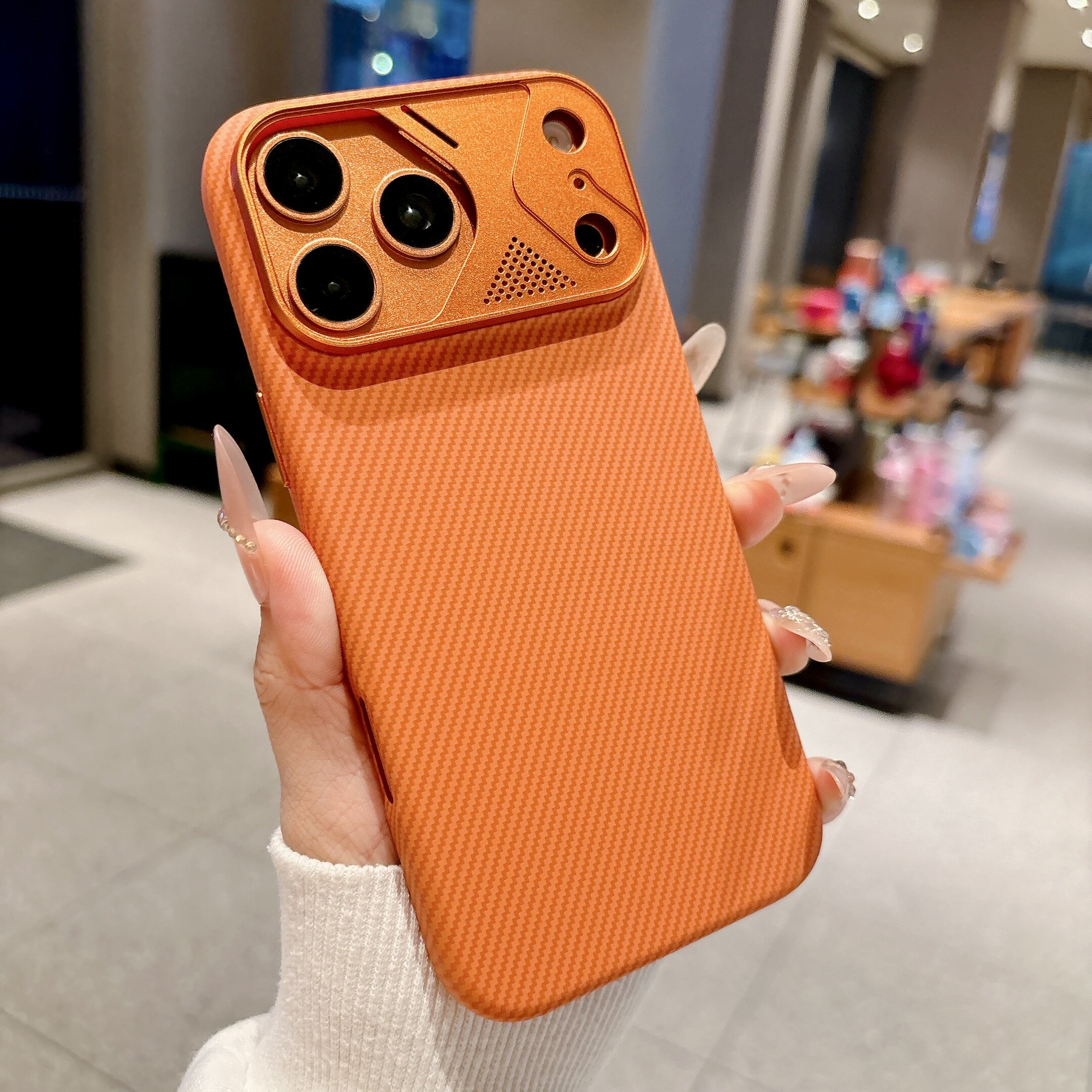 适用iPhone17Promax手机壳新款超薄凯夫拉纹理肤感硬壳磁吸充电高级感男生商务苹果17PRO保护套镜头包裹防摔