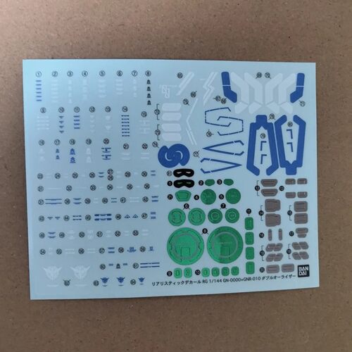 万代RG00R武器配件 RG18 原装贴纸 00R高达 1:144 升降机 补件