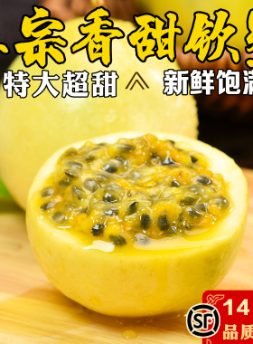 钦蜜9号百香果纯甜特大黄金百香果特甜新鲜品质大果顺丰包邮5斤