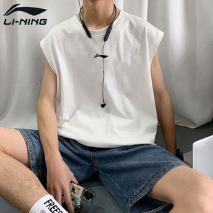 李宁背心男2026夏季新款速干透气亲肤时尚坎肩宽松休闲跑步运动服