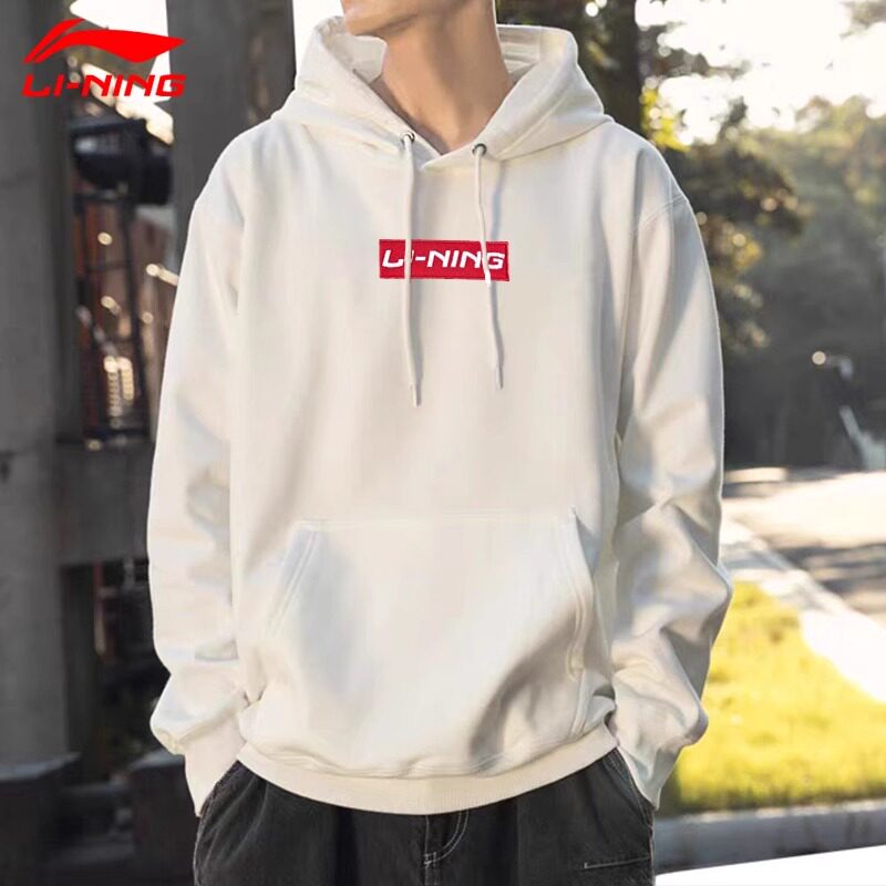 李宁白色卫衣男秋冬季新款