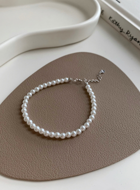 仿珍珠手链女小众百搭高级感轻奢闺蜜手串手镯手饰仿珍珠