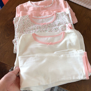 儿童内衣套装 莱卡棉春秋薄秋衣秋裤 女童睡衣A类打底 清仓 特价