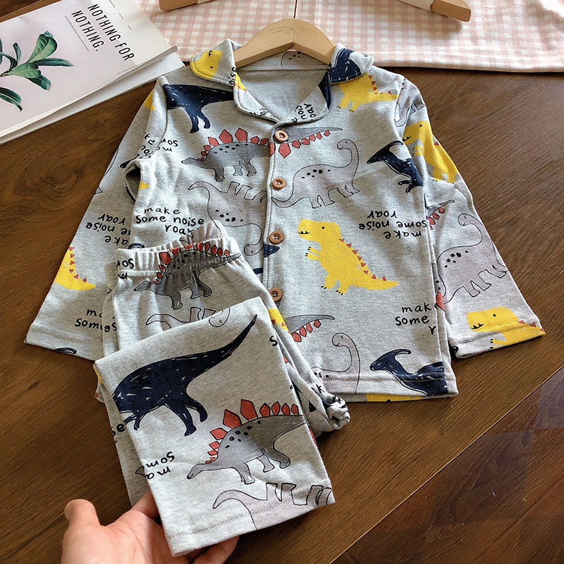 儿童睡衣春秋纯棉长袖卡通家居服