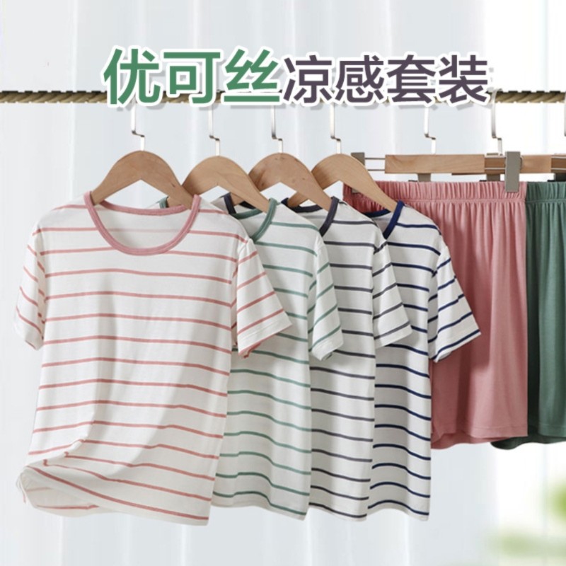 特价大码童装!凉感超软!儿童短袖家居服套装夏季睡衣薄款空调服