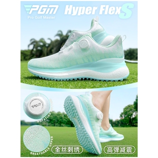 高尔夫鞋子透气女鞋增高运动爆米花球鞋金丝刺绣韩国版缓震旋钮