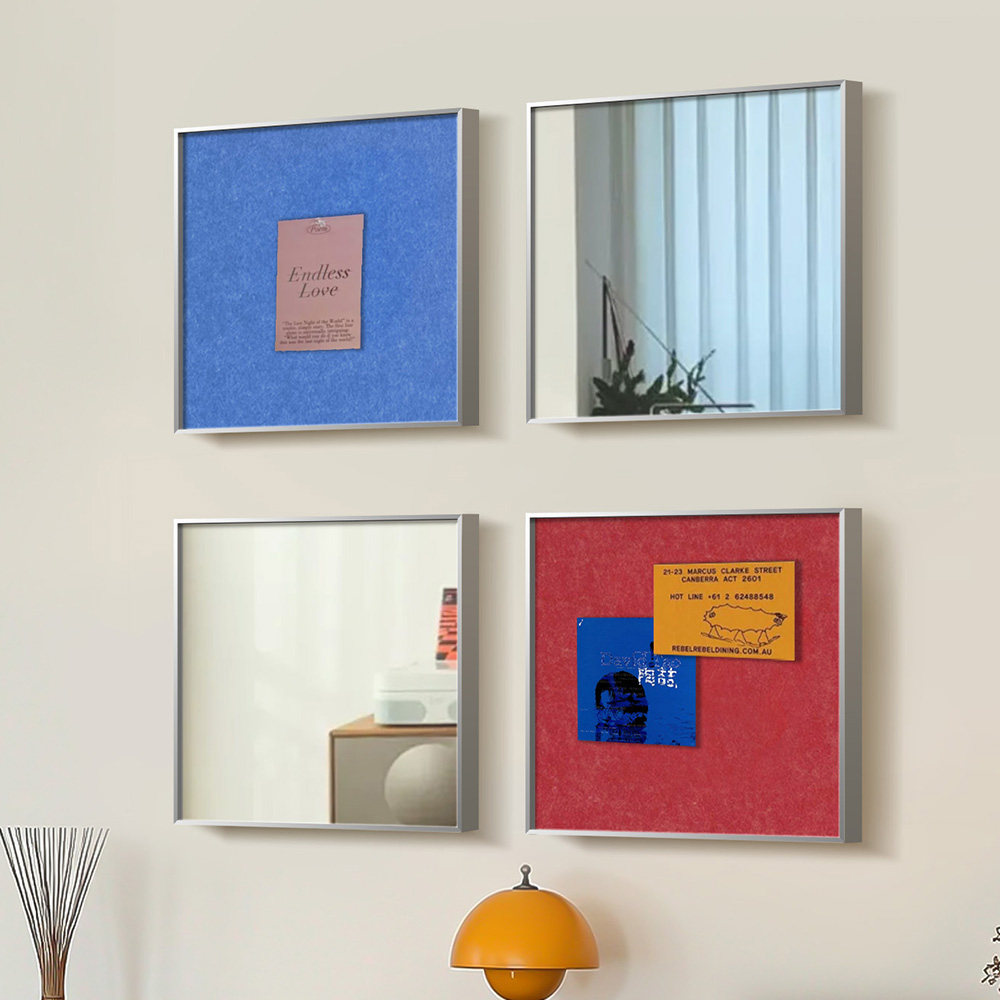 镜子毛毡挂画画正方形饭厅装饰画画饭厅客厅玄关卧室床头镜面2025