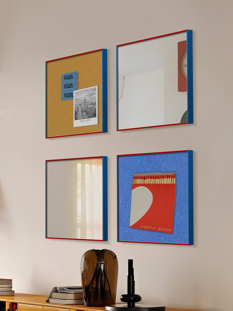 镜子毛毡挂画包豪斯玄关装饰画餐厅饭厅客厅卧室床头镜面2025新款