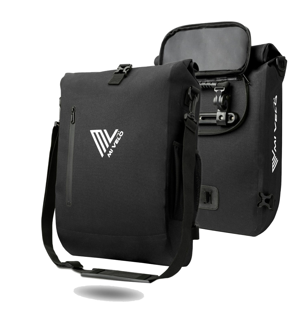 出口德国全防水TPU3合1骑行单车驮包双单肩电脑通勤背包后货架包