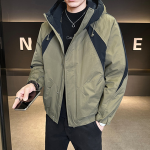 冬季标新款拼接羽绒服男 短款保暖羽绒外套Y2559-P220图片