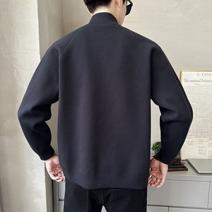 2026春季莱赛尔立领毛衣开衫男士休闲短款毛衣外套 K7728-P140图片
