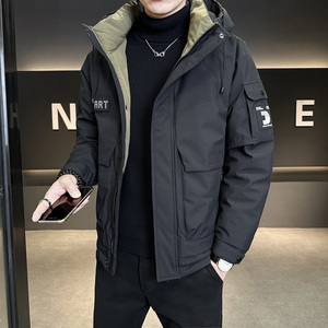 冬季新款店主工装羽绒服男 短款冲锋衣保暖羽绒外套Y128-P200图片