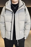 冬季店主风新款连帽标羽绒服男短款保暖羽绒外套Y2597-P235，男装羽绒服，电商A239