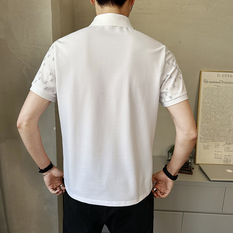 新款男士翻领短袖POLO衫时尚百搭休闲上衣T恤潮PL9008-P65,男装Polo衫,电商A239
