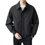 春季翻领纯色休闲夹克外套男韩版潮流百搭上衣外套JK6505-P125，男装夹克，电商A239