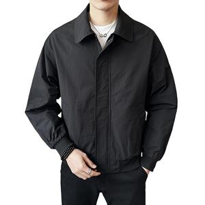 春季翻领纯色休闲夹克外套男韩版潮流百搭上衣外套JK6505-P125图片