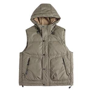 Tim短款连帽羽绒马甲男 休闲日系面包服保暖外套马夹背心M76-P125图片