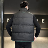 短款立领拼色羽绒马夹男休闲日系保暖外套马甲背心M73-P120，男装背心/马甲，电商A239