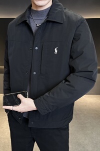 标轻薄羽绒服男工装风冬季潮流翻领短款外套男士夹克Y5512-P165图片