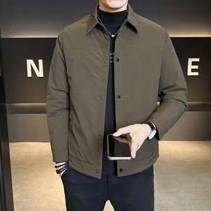 标轻薄羽绒服男工装风冬季潮流翻领短款外套男士夹克Y967-P165图片