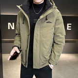 冬季店主风新款工装羽绒服男短款冲锋衣保暖羽绒外套Y3658-P190，男装羽绒服，电商A239