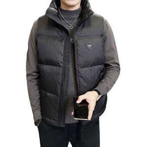 短款立领羽绒马夹男 休闲日系面包服保暖外套马甲背心M75-P110图片