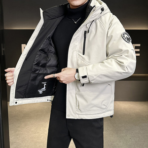 冬季新款店主工装羽绒服男 短款冲锋衣保暖羽绒外套Y117-P200图片