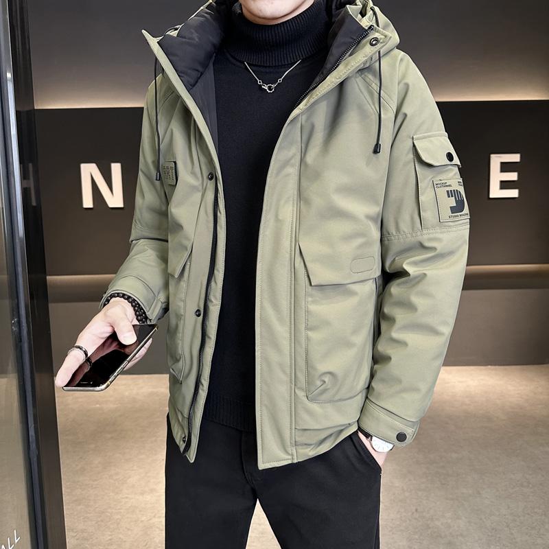 冬季新款店主工装羽绒服男 短款冲锋衣保暖羽绒外套Y128-P200图片