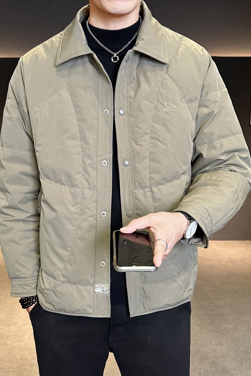 标90轻薄羽绒服男冬季潮流翻领短款外套男士夹克Y2566-P195,男装羽绒服,电商A239
