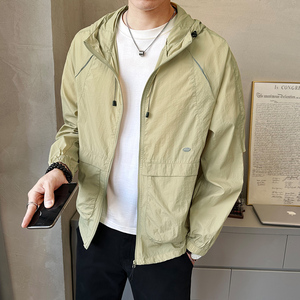 新款男士连帽夹克外套时尚百搭休闲上衣防晒薄款外套FS3650-P95图片